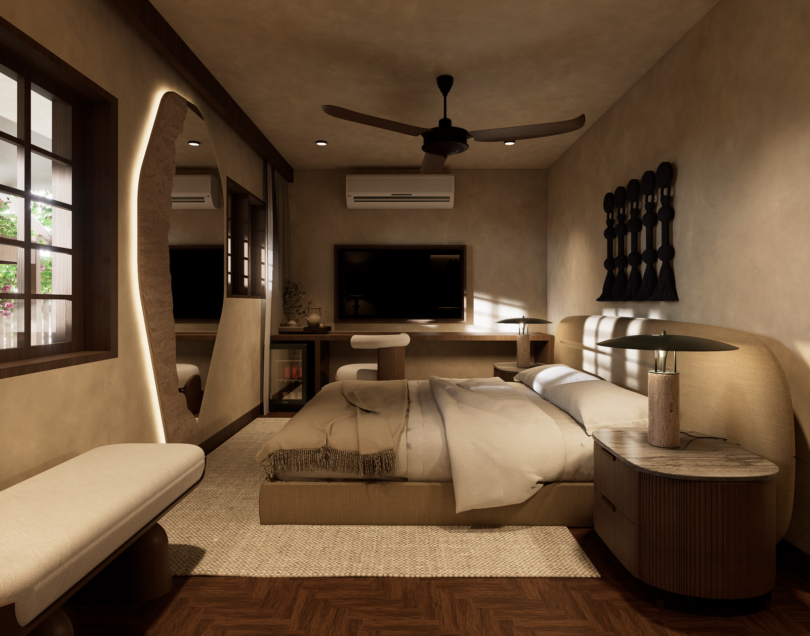 Spacious suite with lounge area at SOMA Franschhoek